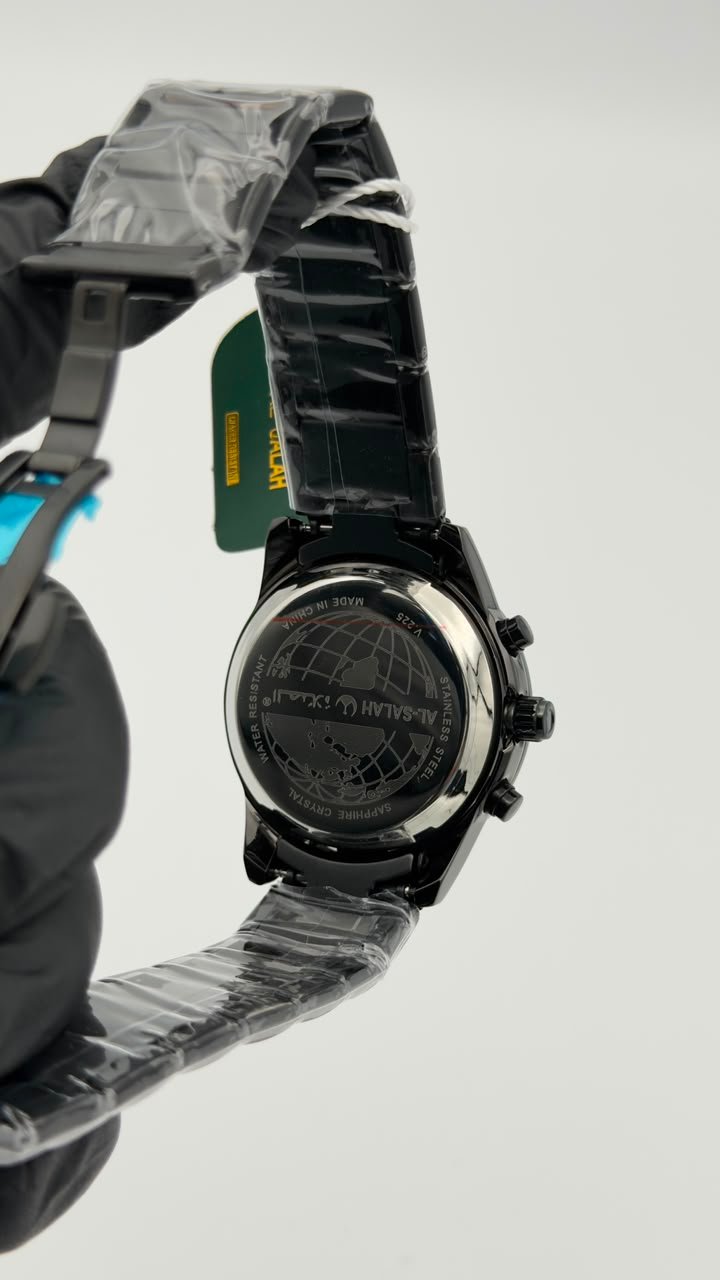 Al-Salah Dual Time Digital-Analog Stainless Steel Quartz Watch - Image 5